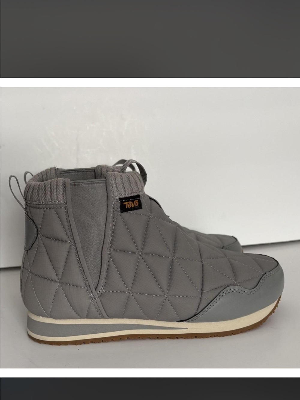 Teva Quilted Slip-On Ankle Booties in Gray